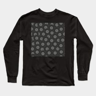 black circles with gray medium scale Long Sleeve T-Shirt